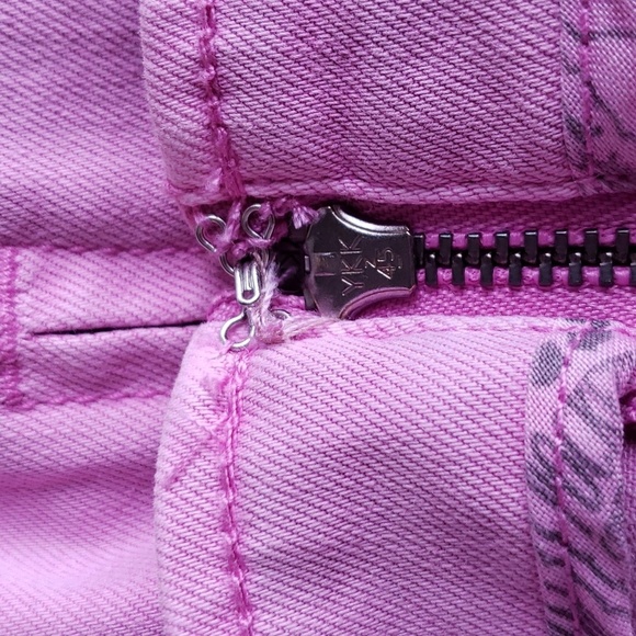 Wild Fable Light Purple Notched Front Seamed Stretch Denim Mini Skirt Size 18 - Picture 9 of 11